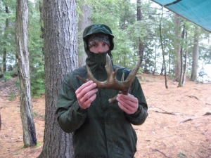 Despite the rain, Brad managed to find this cool whitetail shed along the way.